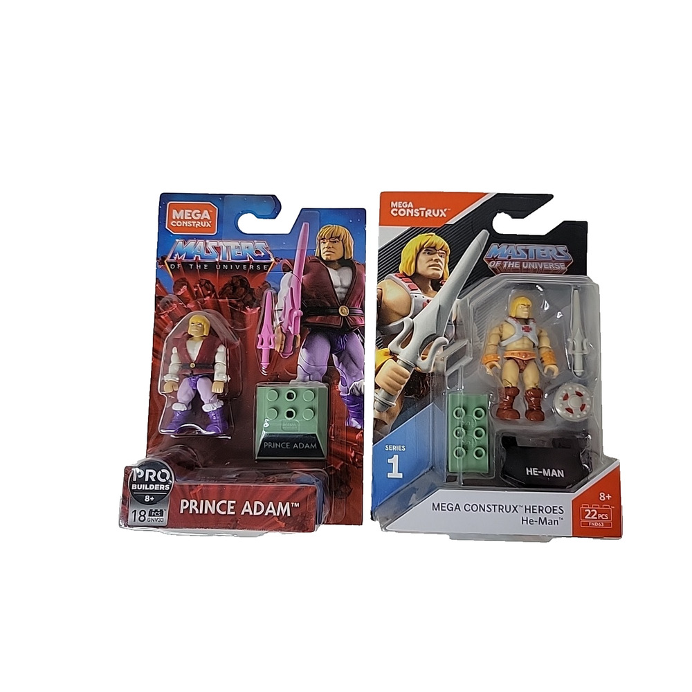 Mega Construx Masters of the Universe PRINCE ADAM & HE-MAN SET OF 2 MOTU